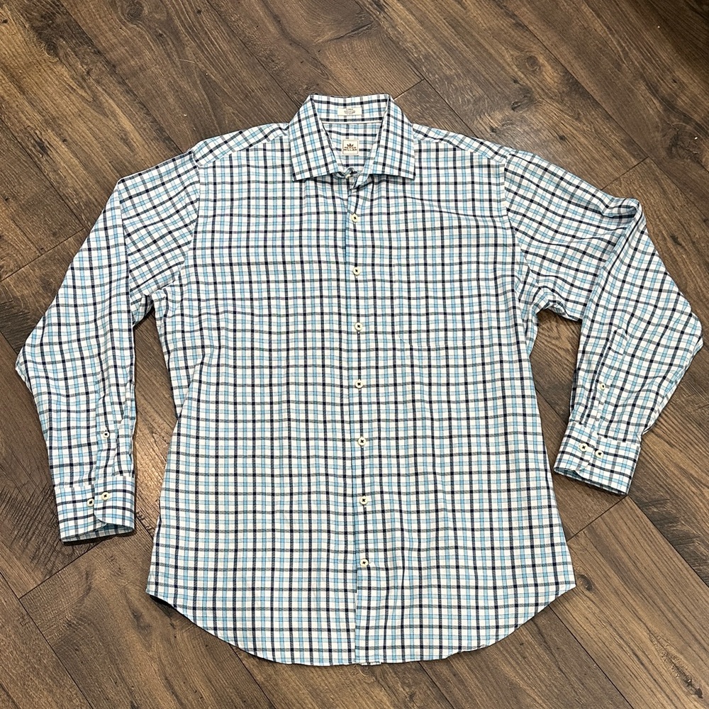 Peter Millar Men’s Button Down Cotton Shirt Size Large